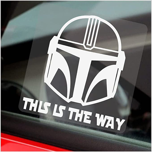 mandalorian helmet sticker