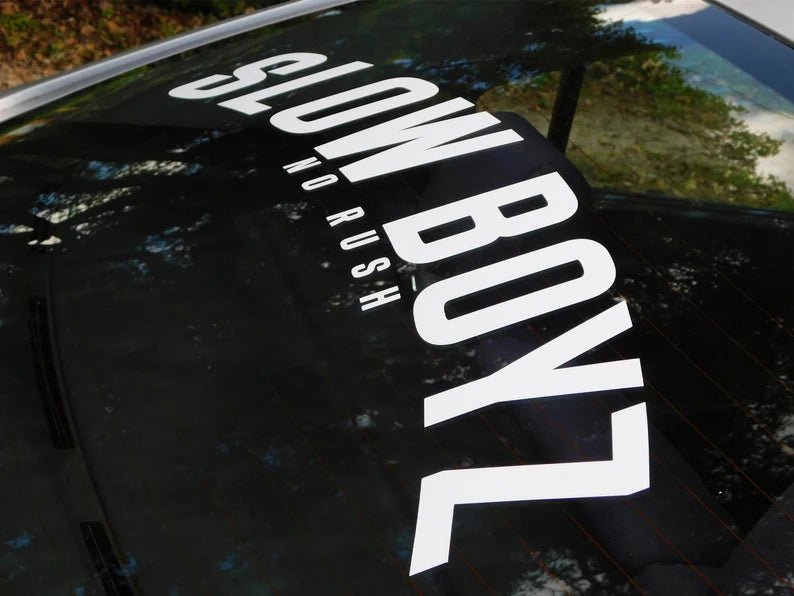 Slow Boyz - No Rush V1 Windshield Rear Window Decal | MySticker