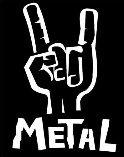 Heavy Metal Hand Rocker Decal Sign of the Horns car truck window vinyl sticker